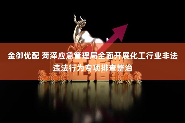 金御优配 菏泽应急管理局全面开展化工行业非法违法行为专项排查整治